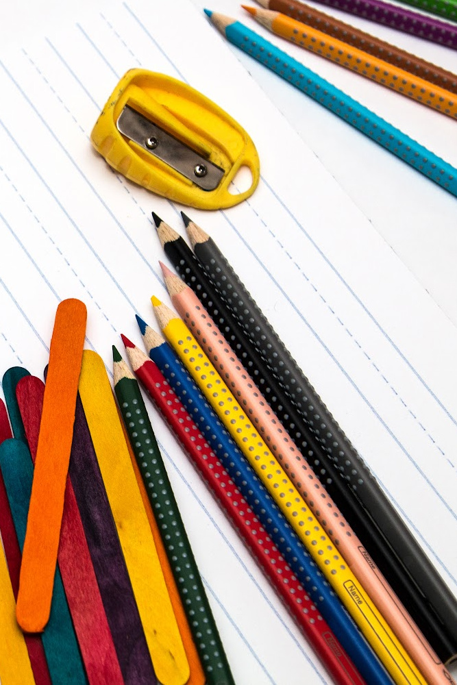 Pencil sharpener and color pencils Pencil sharpener and color pencils