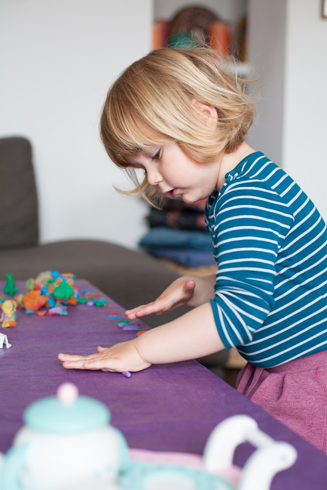 Little girl playing with Play-Doh Little girl playing with Play-Doh